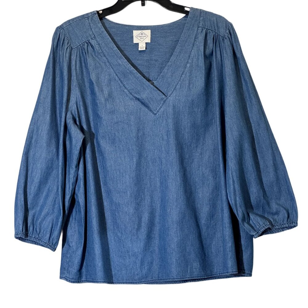Women Chambray Blouse Size :L